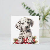 Carte de vœux de Noël Dalmation (Debout devant)