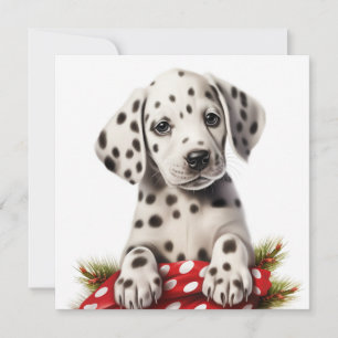 Carte de vœux de Noël Dalmation