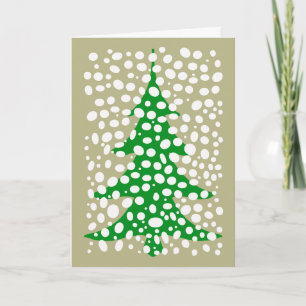 Carte de vœux de Noël d'arbre de désert enneigé
