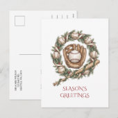 Carte de vœux de Noël de baseball (Devant / Derrière)