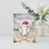 Carte de vœux de Noël de baseball (Debout devant)