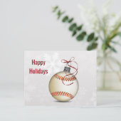 Carte de vœux de Noël de baseball (Debout devant)