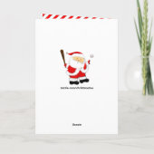Carte de vœux de Noël de baseball (Dos)