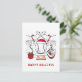 Carte de vœux de Noël de baseball (Debout devant)