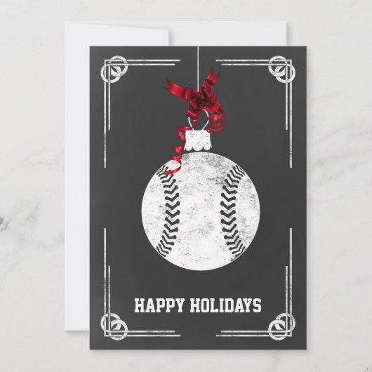 Carte de vœux de Noël de baseball (Devant)