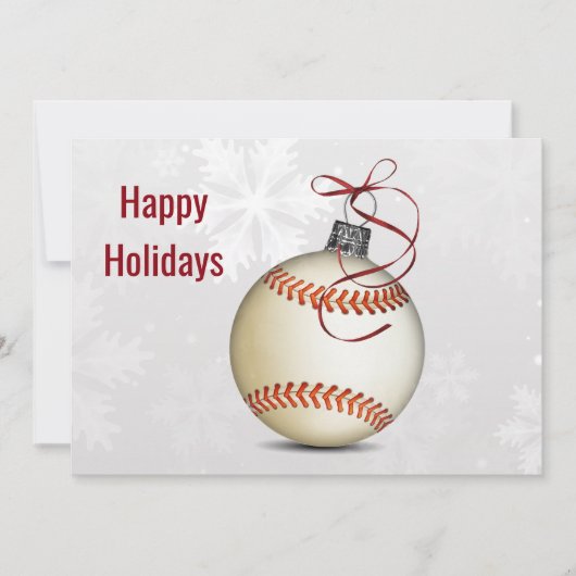Carte de vœux de Noël de baseball (Devant)