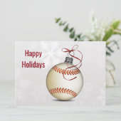 Carte de vœux de Noël de baseball (Debout devant)