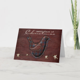 Carte de vœux de Noël de campagne