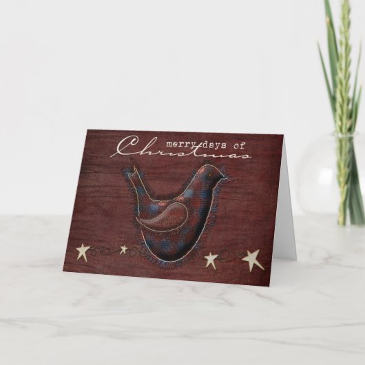 Carte de vœux de Noël de campagne (Devant)