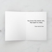 Carte de voeux de Noël de chat de chat de chat (Intérieur)