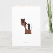 Carte de voeux de Noël de cheval de vacances (Dos)