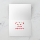 Carte de voeux de Noël de Chien Blanc Samoyed (Intérieur)