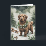 Carte de voeux de Noël de chien d'Otterhound<br><div class="desc">Vivez un tourbillon de vacances amusant avec ce chien de Noël de conception ludique! Plein d'énergie festive,  il capture la joie de la saison avec un thème fantasque et chaleureux,  parfait pour répandre la joie.</div>