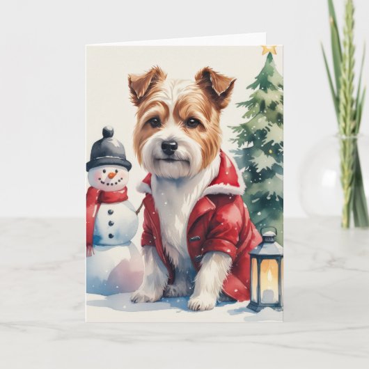 Carte de voeux de Noël de Chien Tibétain Terrier (Devant)
