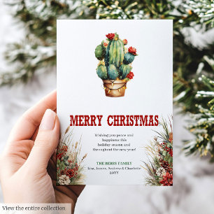 Carte de vœux de Noël de cow-boy rustique