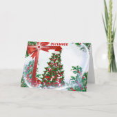 Carte de voeux de Noël de décembre (Devant)