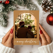 Carte de vœux de Noël de famille festive