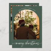 Carte de vœux de Noël de famille festive (Devant / Derrière)