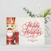 Carte de vœux de Noël de fin d'année Casse-Noisett (Debout devant)