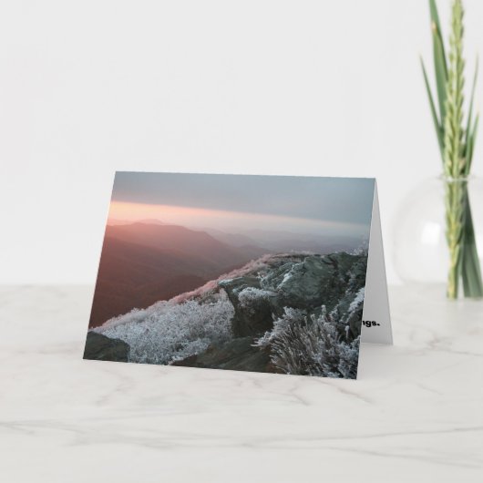 Carte de voeux de Noël de glace de givre (Devant)