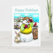 Carte de voeux de Noël de golf (Devant)