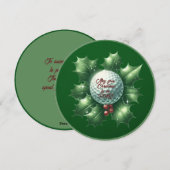 Carte de voeux de Noël de Golf Buddy (Devant / Derrière)