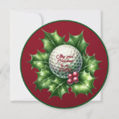 Carte de voeux de Noël de Golf Buddy (Devant)