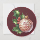 Carte de voeux de Noël de Golf Lady Buddy (Devant)
