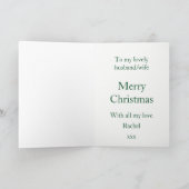 Carte de voeux de Noël de grenouille/crapaud migno (Intérieur)