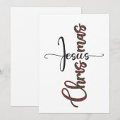 Carte de voeux de Noël de Jésus (Devant / Derrière)