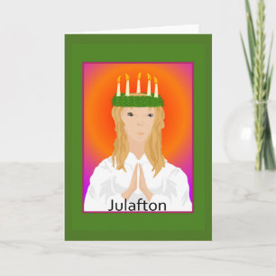 Carte de voeux de Noël de Julafton St Lucia
