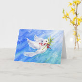 Carte de voeux de Noël de la colombe pacifique (Fleur jaune)