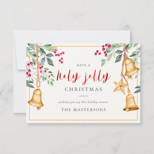 Carte de voeux de Noël de la famille Holy Jolly (Devant)