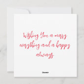 Carte de vœux de Noël de la forêt fantaisiste (Dos)