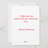 Carte de voeux de Noël de la grand-fille (Dos)