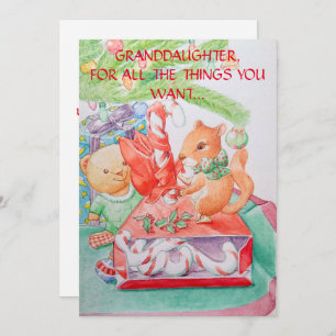 Carte de voeux de Noël de la grand-fille