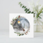 Carte de voeux de Noël de la lanterne Reindeer d'h (Debout devant)