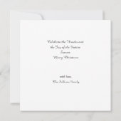 Carte de voeux de Noël de la lanterne Reindeer d'h (Dos)