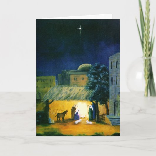 Carte de voeux de Noël de la Nativité de l'étoile (Devant)