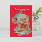 Carte de voeux de Noël de la petite-fille (Debout devant)