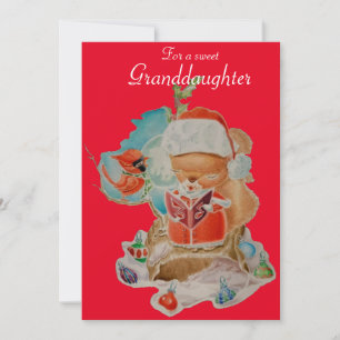 Carte de voeux de Noël de la petite-fille