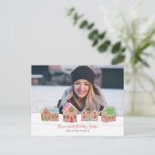 Carte de vœux de Noël de la rue en pain d'épices (Debout devant)