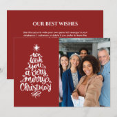 Carte de vœux de Noël de l'équipe rouge Business W (Devant / Derrière)