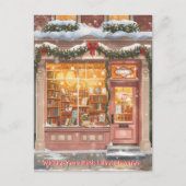Carte de vœux de Noël de librairie cosy (Devant)
