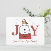 Carte de voeux de Noël de l'ours polaire (Debout devant)