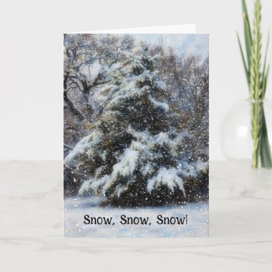 Carte de voeux de Noël de neige (Devant)