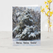 Carte de voeux de Noël de neige (Fleur jaune)