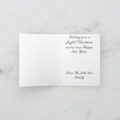 Carte de voeux de Noël de neige sur banc (Intérieur)