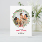 Carte de voeux de Noël de Noël avec photo de couro (Debout devant)