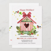 Carte de voeux de Noël de Noël de déménagement (Devant / Derrière)